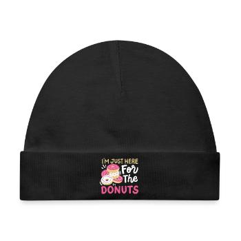 Donuts Donut-Liebhaber - Baby Premium Organic Mütze - Schwarz - Vorne