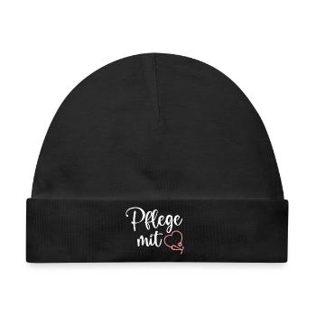 Pflege Krankenschwester - Baby Premium Organic Mütze - Schwarz - Vorne