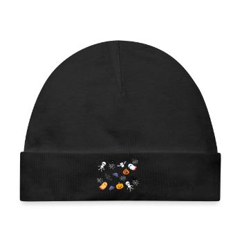 Halloween-Crew - Baby Premium Organic Mütze - Schwarz - Vorne