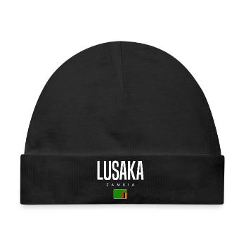 Lusaka Sambia - Baby Premium Organic Mütze - Schwarz - Vorne