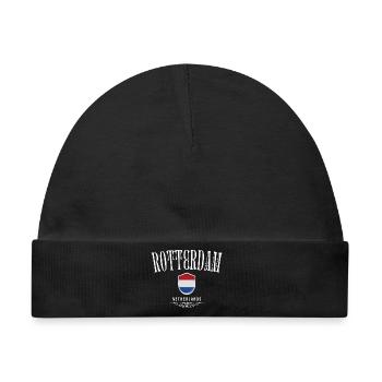 Amo Rotterdam, Rotterdam Niederlande - Baby Premium Organic Mütze - Schwarz - Vorne