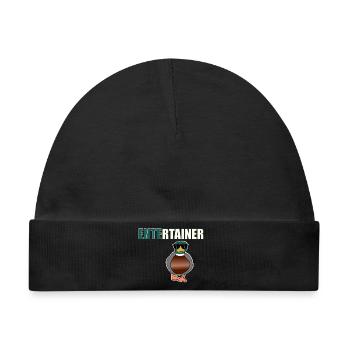 Entertainer Ente - Baby Premium Organic Mütze - Schwarz - Vorne