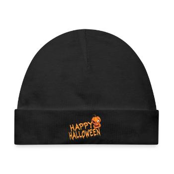 Happy Halloween - Baby Premium Organic Mütze - Schwarz - Vorne
