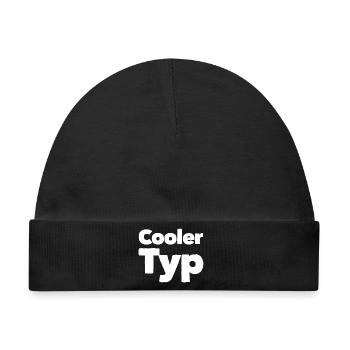 COOLER TYP - Baby Premium Organic Mütze - Schwarz - Vorne