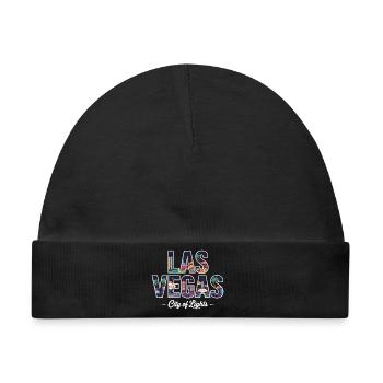 Las Vegas City of Lights – Retro Casino - Baby Premium Organic Mütze - Schwarz - Vorne