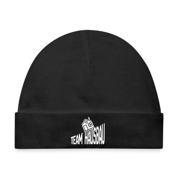 Team Hausbau - Baby Premium Organic Mütze - Schwarz - Vorne