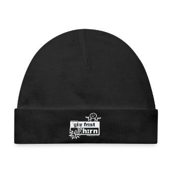 Gier frisst Hirn - phonetic art - Baby Premium Organic Mütze - Schwarz - Vorne