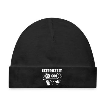 Elternzeit On - Baby - Baby Premium Organic Mütze - Schwarz - Vorne