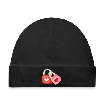 Liebende, verrückt vor Liebe, Valentinstag - Baby Premium Organic Mütze - Schwarz - Vorne