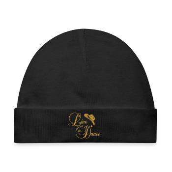 Line Dance Goldenes Logo - Baby Premium Organic Mütze - Schwarz - Vorne