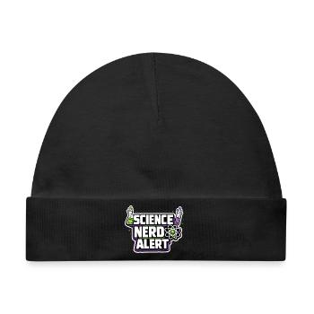 Science Nerd Alert Motiv - Baby Premium Organic Mütze - Schwarz - Vorne