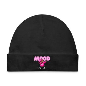 Mood Katze - Baby Premium Organic Mütze - Schwarz - Vorne