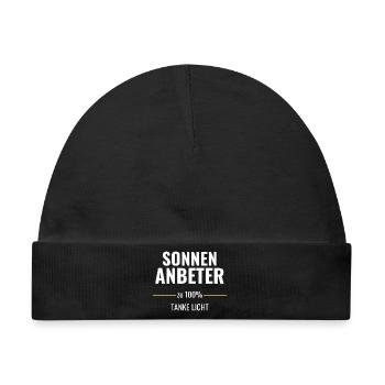 Sonnenanbeter zu 100% Tanke Licht - Baby Premium Organic Mütze - Schwarz - Vorne