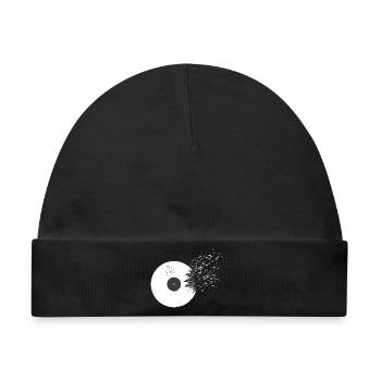 Vinyl - Baby Premium Organic Mütze - Schwarz - Vorne