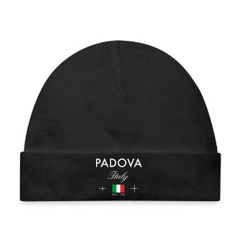 Padua Italien Koordinaten Reise Souvenir - Baby Premium Organic Mütze - Schwarz - Vorne