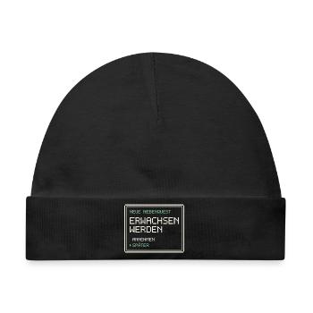Neue Nebenquest Erwachsen werden - Pixel Retro - Baby Premium Organic Mütze - Schwarz - Vorne