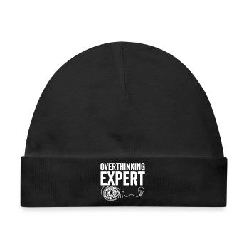 Overthinking Expert Spruch  - Baby Premium Organic Mütze - Schwarz - Vorne
