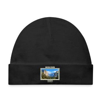 Vereinigte Staaten Yosemite Vintage Reisemarke - Baby Premium Organic Mütze - Schwarz - Vorne