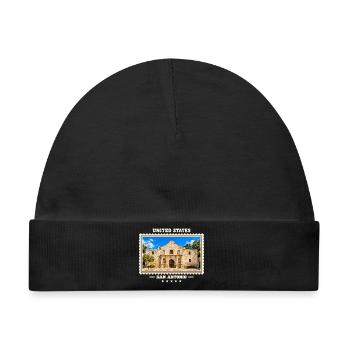 Vereinigte Staaten San Antonio Vintage Reisemarke - Baby Premium Organic Mütze - Schwarz - Vorne