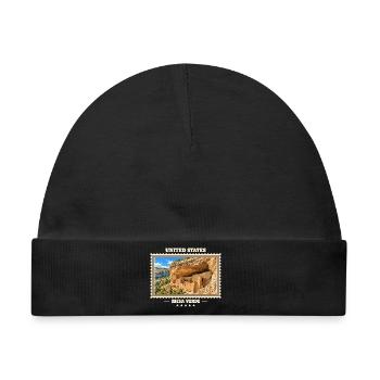 Vereinigte Staaten Mesa Verde Vintage Reisemarke - Baby Premium Organic Mütze - Schwarz - Vorne