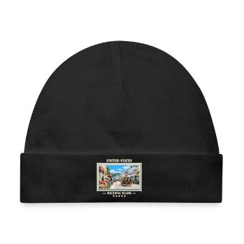 Vereinigte Staaten Mackinac Island Vintage Marke - Baby Premium Organic Mütze - Schwarz - Vorne