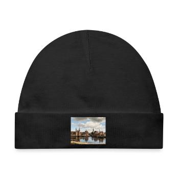 Blick auf Delft (realistisch) - Baby Premium Organic Mütze - Schwarz - Vorne