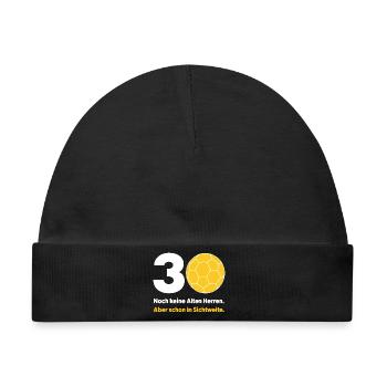 30. Geburtstag Handball – Noch keine Alten Herren - Baby Premium Organic Mütze - Schwarz - Vorne