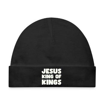 Jesus König der Könige Motiv - Baby Premium Organic Mütze - Schwarz - Vorne