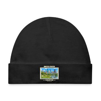 Vereinigte Staaten Houston Vintage Reisemarke - Baby Premium Organic Mütze - Schwarz - Vorne
