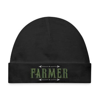 Farmer - Baby Premium Organic Mütze - Schwarz - Vorne