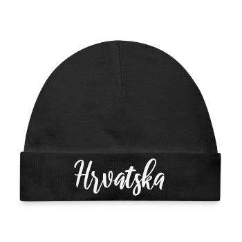 Hrvatska Script Identity - Baby Premium Organic Mütze - Schwarz - Vorne