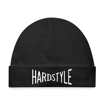 hardstyle musik tanzen disco platte deejay dj fame - Baby Premium Organic Mütze - Schwarz - Vorne