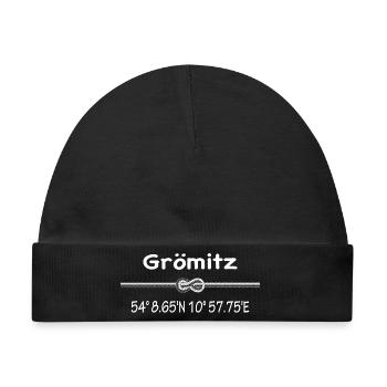 Grömitz - Baby Premium Organic Mütze - Schwarz - Vorne