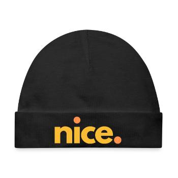nice.04 - Baby Premium Organic Mütze - Schwarz - Vorne