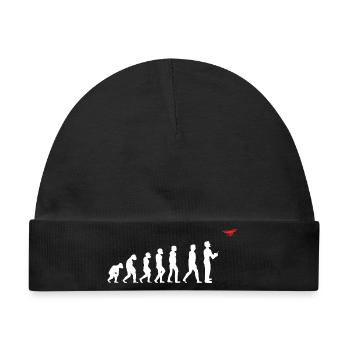 Evolution des Menschen Drohne Pilot - Baby Premium Organic Mütze - Schwarz - Vorne