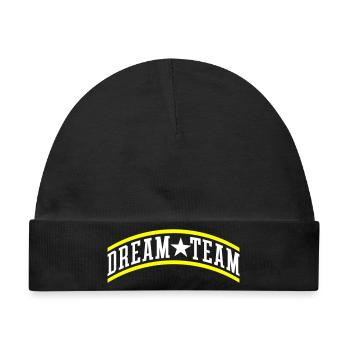 Dream Team Teamwork - Baby Premium Organic Mütze - Schwarz - Vorne