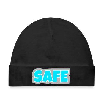 Safe - eindeutig, klar und Statement pur. - Baby Premium Organic Mütze - Schwarz - Vorne