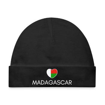 Ich liebe Madagaskar, Herz Madagaskar - Baby Premium Organic Mütze - Schwarz - Vorne