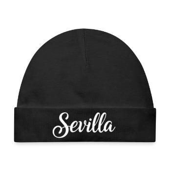 Sevilla Handwritten Script Logo - Baby Premium Organic Mütze - Schwarz - Vorne