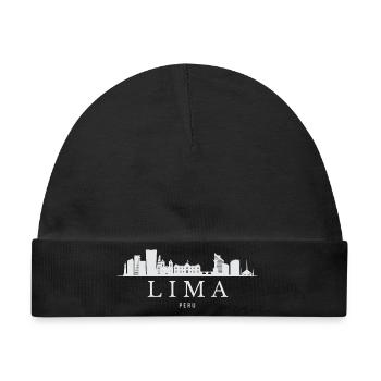 Lima Skyline, Lima Peru - Baby Premium Organic Mütze - Schwarz - Vorne