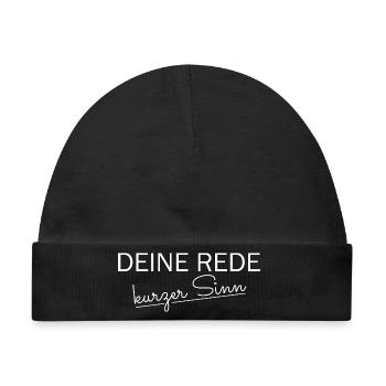 Deine rede kurzer Sinn - Baby Premium Organic Mütze - Schwarz - Vorne
