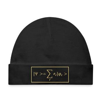 Quantenphysik Quanten Physik Quantensprung - Baby Premium Organic Mütze - Schwarz - Vorne