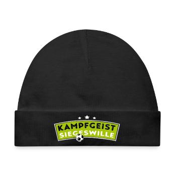 Kampfgeist - Siegeswille - Fussball - Baby Premium Organic Mütze - Schwarz - Vorne