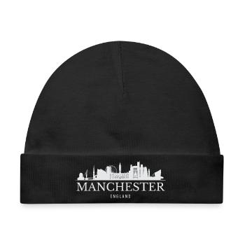 Manchester Skyline, Manchester England - Baby Premium Organic Mütze - Schwarz - Vorne