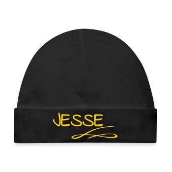 Jesse - Baby Premium Organic Mütze - Schwarz - Vorne