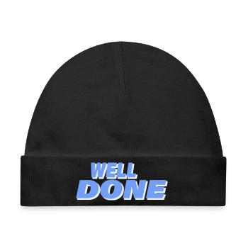 WELL DONE - Baby Premium Organic Mütze - Schwarz - Vorne