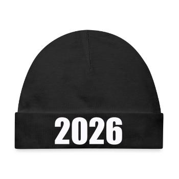 2026 - Baby Premium Organic Mütze - Schwarz - Vorne