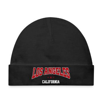 Los Angeles Shirt für Reisende - Baby Premium Organic Mütze - Schwarz - Vorne