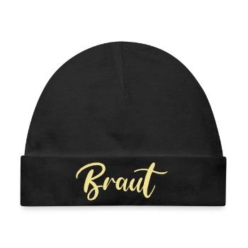 Braut - Baby Premium Organic Mütze - Schwarz - Vorne