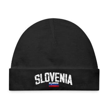 Slovenia - Grunge - National Flag - Slowenien - Baby Premium Organic Mütze - Schwarz - Vorne